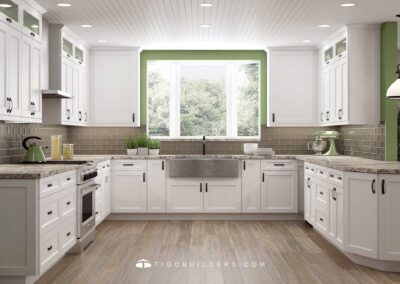 Kitchen U shape Cabinets White Shaker