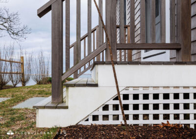 Entry Stairs Design White Stringer Wood Tread